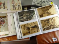Seven albums of postcards & a quantity of loose postcards