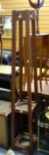 A modern tapering square-base wooden coat stand