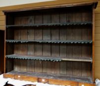 Antique mahogany open bookcase