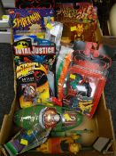 A quantity of modern comic book merchandising