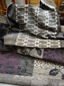 A large Persian purple & grey ground carpet & another