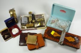 A parcel of vintage & modern collectables including miniature miner lamp models, cigarette