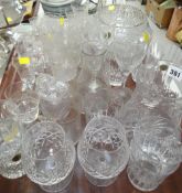 Parcel of mixed glassware including lead crystal