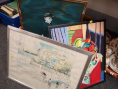 A framed oil on canvas signed FATAT ANTONI, dated 1978 & other pictures