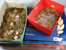 Large quantity of mixed pre-decimal & other coinage, foreign coins and medallion sets