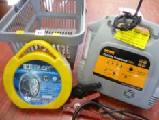 Halfords portable powerpack 200 and a Maggi Group set of snow chains