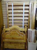 Quantity (three) of pine single bed frames