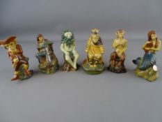 Wade ceramics - six figurines from the 'British Myths & Legends' series