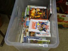 Large tub containing computer software, DVDs etc