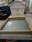 Locking Brabantia postbox (key with staff) and a vintage washboard