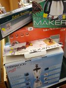 Schneider coffeemaker, Kenwood Smoothie Jnr, Sabichi bathroom shelf, Value Photo all-in-one