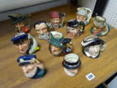 Excellent collection of Royal Doulton character jugs