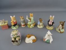 Royal Albert, Royal Doulton and Beswick animal figurines from Beatrix Potter and Brambley Hedge etc