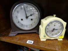 Smith Sectric clock and an Enfield silvered dial mantel clock