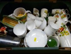 Box of Royal Albert teaware and similar items