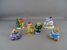 Six Wade Collector's Club Christmas and other figurines