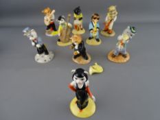 Nine piece Beswick cat band