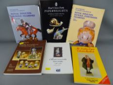 Six ceramics collector's guides for Royal Doulton, Royal Crown Derby, Wade etc