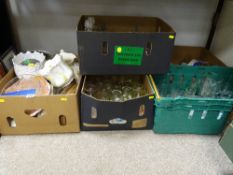 Very large quantity of kitchenware, porcelain, several boxes of glassware etc