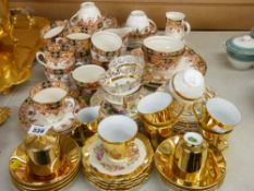 Parcel of Phoenix ware teaware, a gilt coffee set and a part set of Argyle teaware
