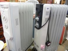 Igenics oil filled radiator and a Challenge oil filled radiator E/T