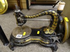 Vintage hand crank Jones sewing machine