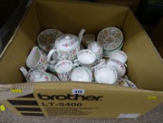 Box containing good quantity of Minton 'Haddon Hall' tea and dinnerware