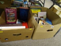 Two boxes of mixed books