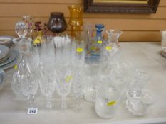 Large parcel of miscellaneous glassware including art, drinking etc