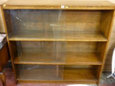 Sliding glazed door bookcase cabinet
