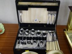 Part canteen of Sheffield cutlery