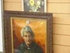 LENCH?? oiliograph - portrait of a lady, dated 1925 and a still life signed print