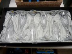 Boxed set of Bohemia Crystal Champagne flutes
