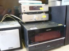 Sony micro hifi component system CMT-BX70DBI, Hitachi AX-M66 tuner CD player and amplifier,