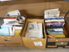 Box of film related and other books, written music etc