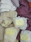 Two bedspreads, valances and scatter cushions etc