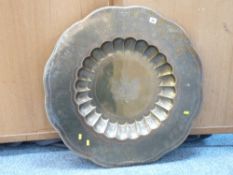 Possibly Eastern pattern brass wall charger