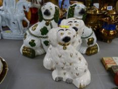 Two pairs of Staffs dogs