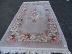 Small tassel end washed Chinese rug, 95 x 175 cms