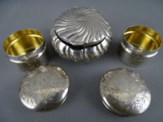 Three hallmarked silver pill boxes