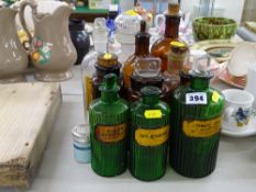Parcel of vintage chemist's bottles and similar