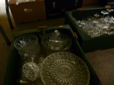 Two boxes of mixed glassware