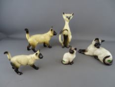 Five Beswick Coopercraft and other cats