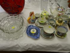 Parcel of mixed porcelain and glassware