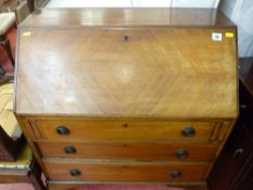 Three drawer writing bureau