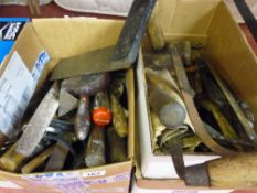 Two boxes of vintage tools