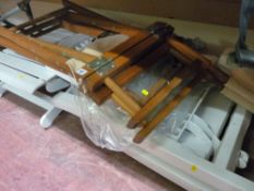 Two director's style chairs, sun loungers etc