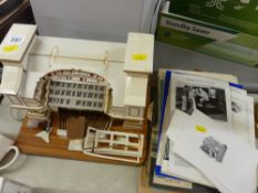 Treen model of a musical organ with related ephemera