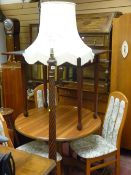 Substantial standard lamp with twist carving to stem