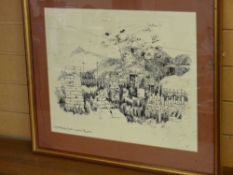 HUW RHYWEN print - titled 'Dorothea - Quarry Men Largely Forgotten Compared to the Miner', 38 x 48